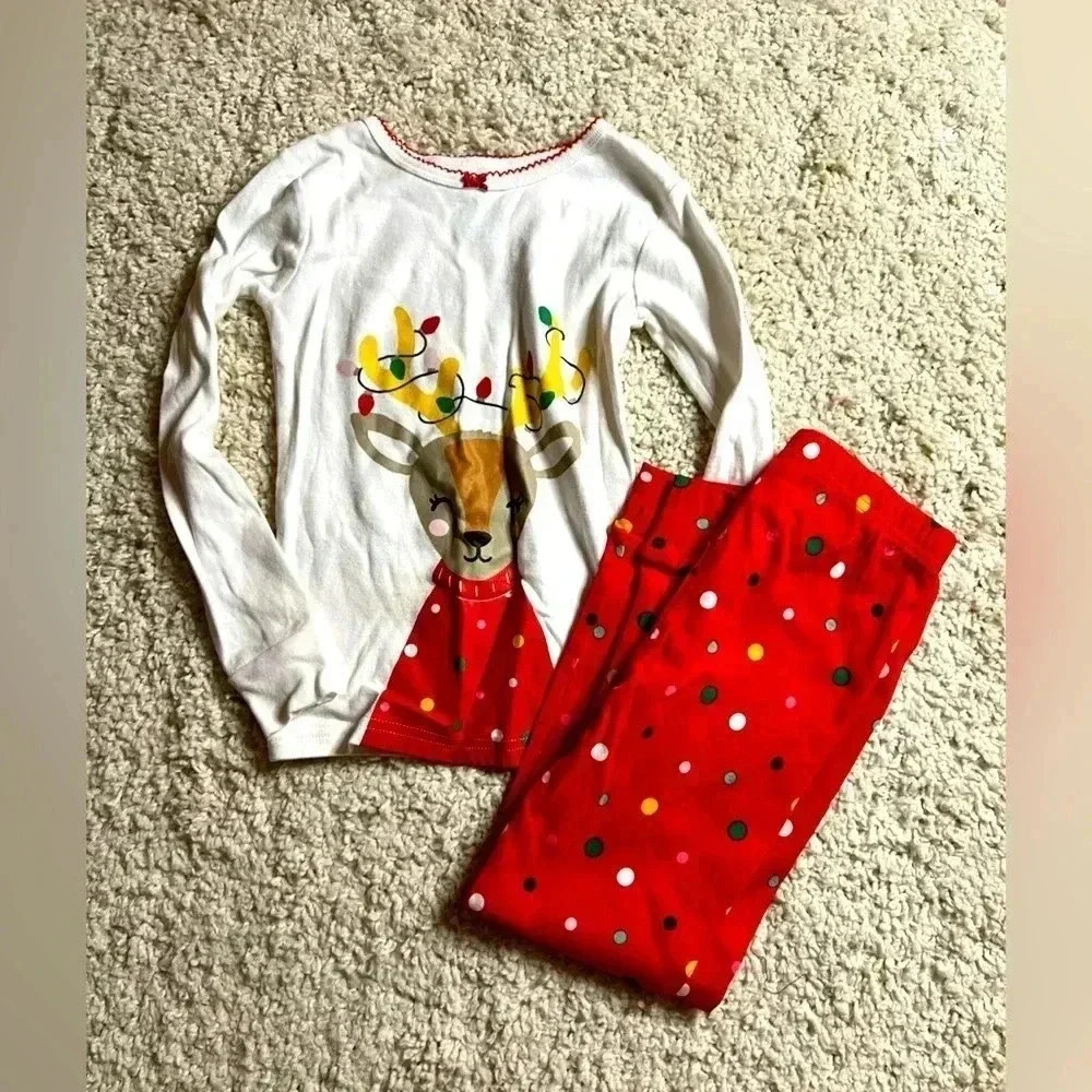 GIRLS CARTER’S CHRISTMAS PJ SET SIZE 5 GUC